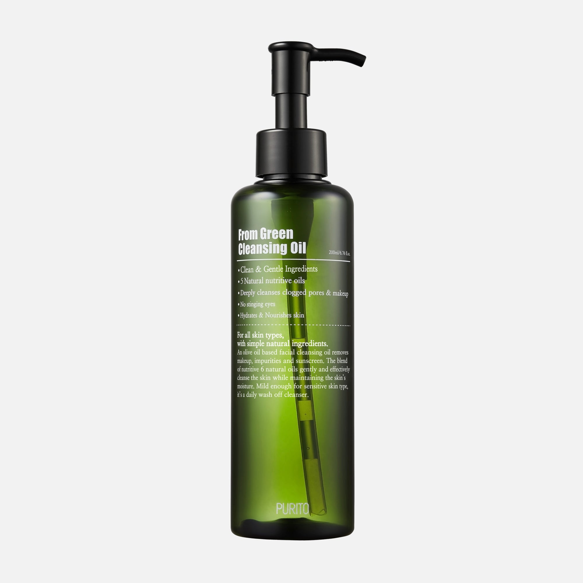 PURITO From Green Cleansing Oil 200ml. with five essential natural oils