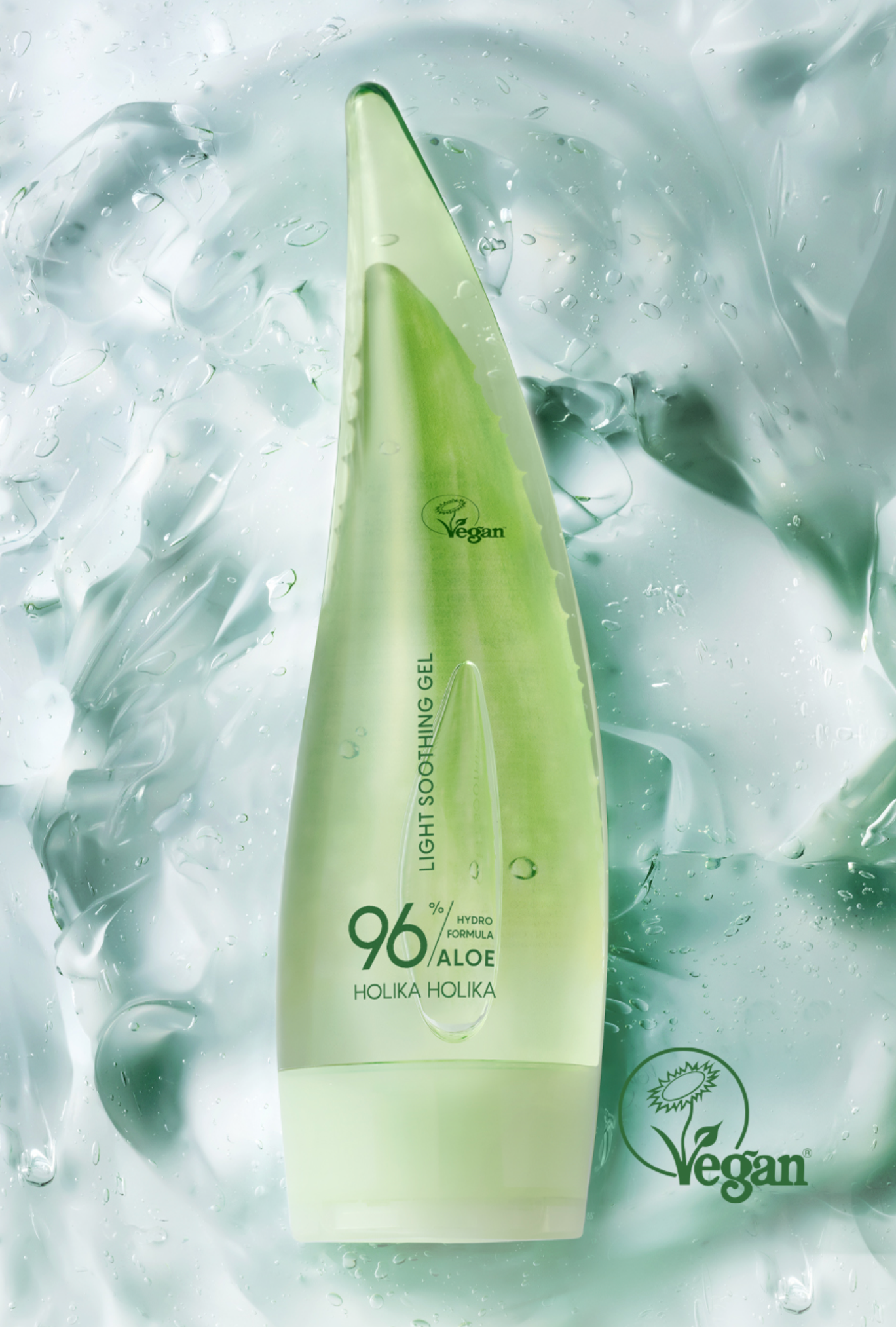 Holika Holika 96% Aloe Light Soothing Gel with Hydro Formula 250 ml - more quick absorbs & cooling effect