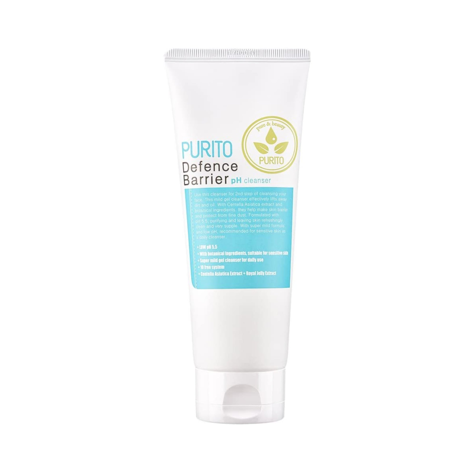 PURITO Defence Barrier Ph Cleanser 150ml With ph 5.5 Gentle Cleanser for sensitive skin.