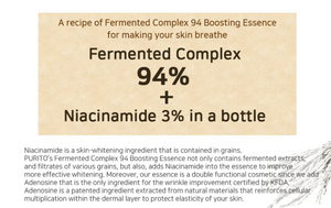 PURITO Fermented Complex 94 Boosting Essence 150ml for skin rejuvenating & deep moisturizing