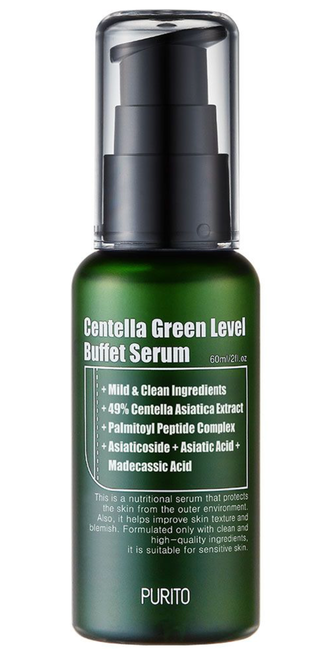 PURITO Centella Green Level Buffet Serum 60ml for skin nourishing, rej -  