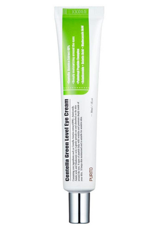 PURITO Centella Green Level Eye Cream 30ml for effective wrinkle care with rejuvenating.