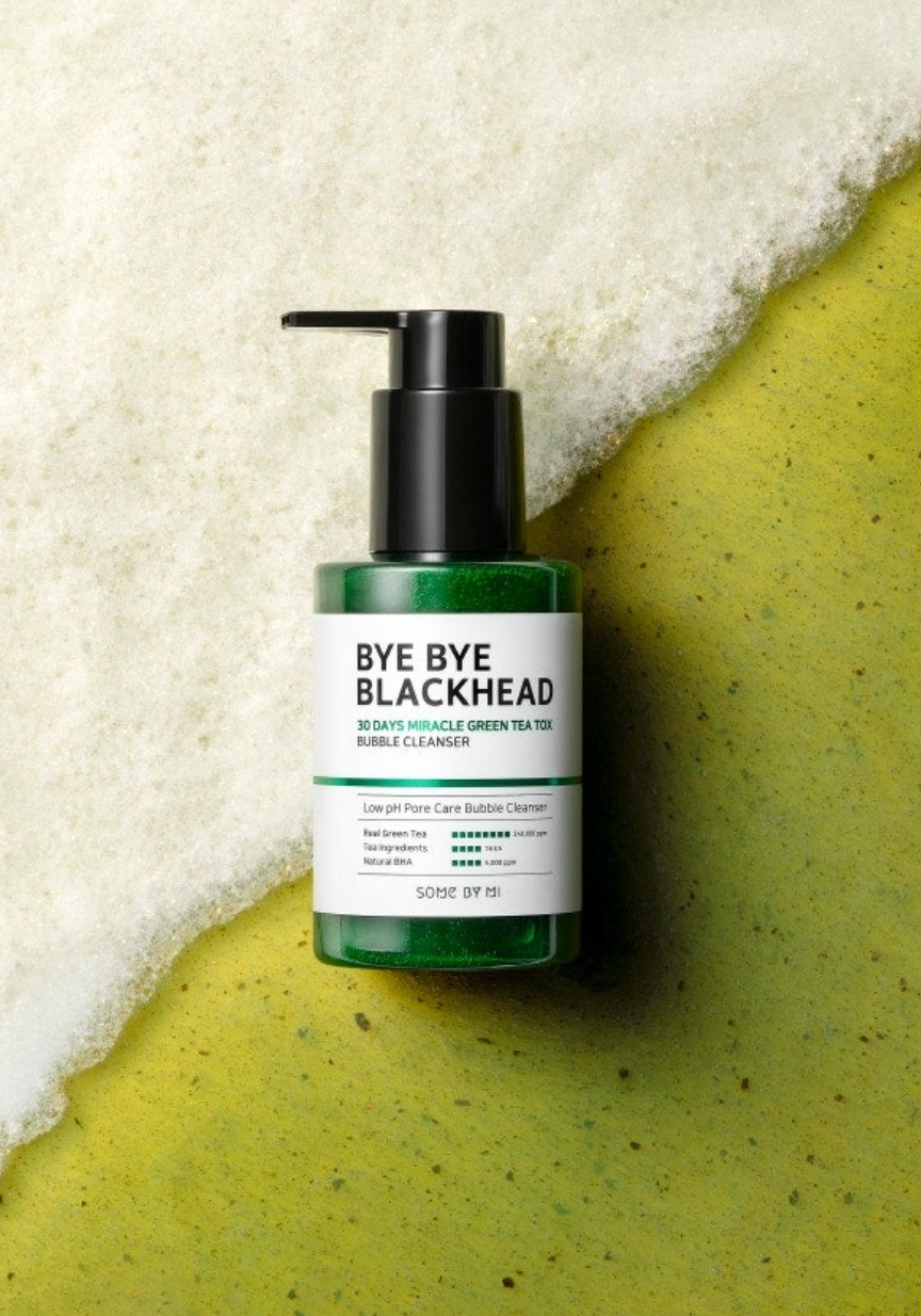 SOME BY MI BYE BYE BLACKHEAD 30 Days Miracle Green Tea Tox Blubble Cleanser 120g - Functional cosmetic cleanser